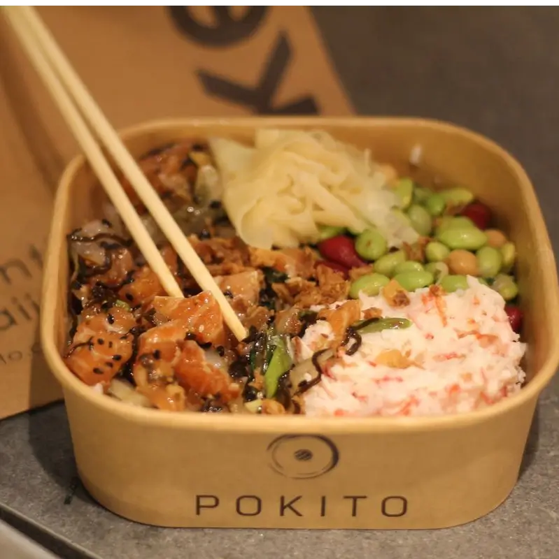 Square paper salad bow