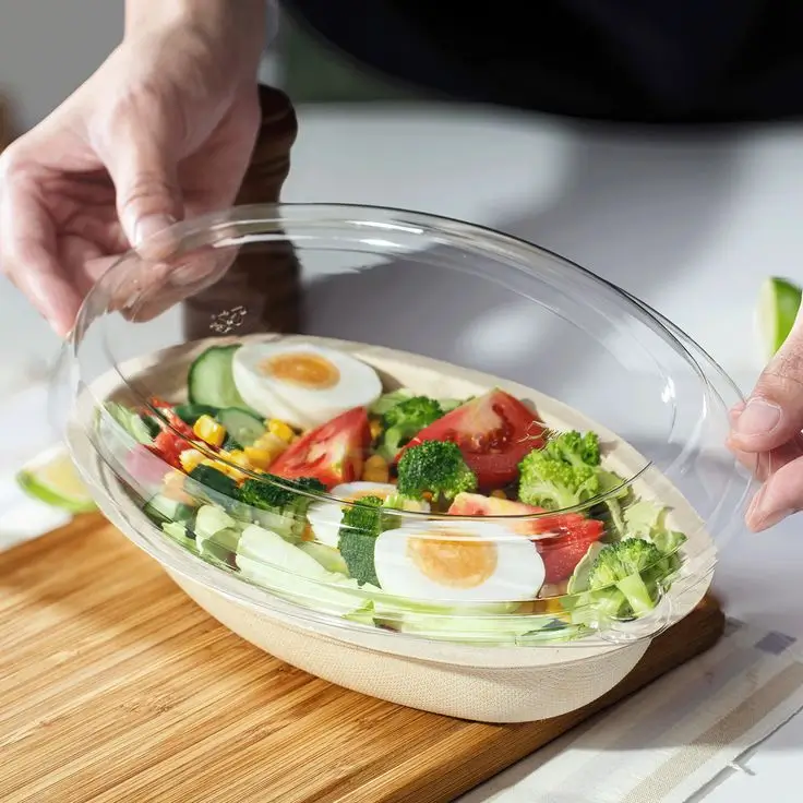 bagasse bowl with a PET lid
