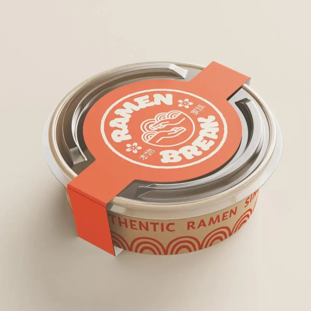 paper salad bowl with a PET lid