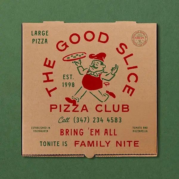 square pizza box