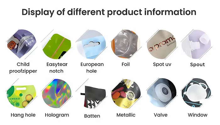 pouch function options